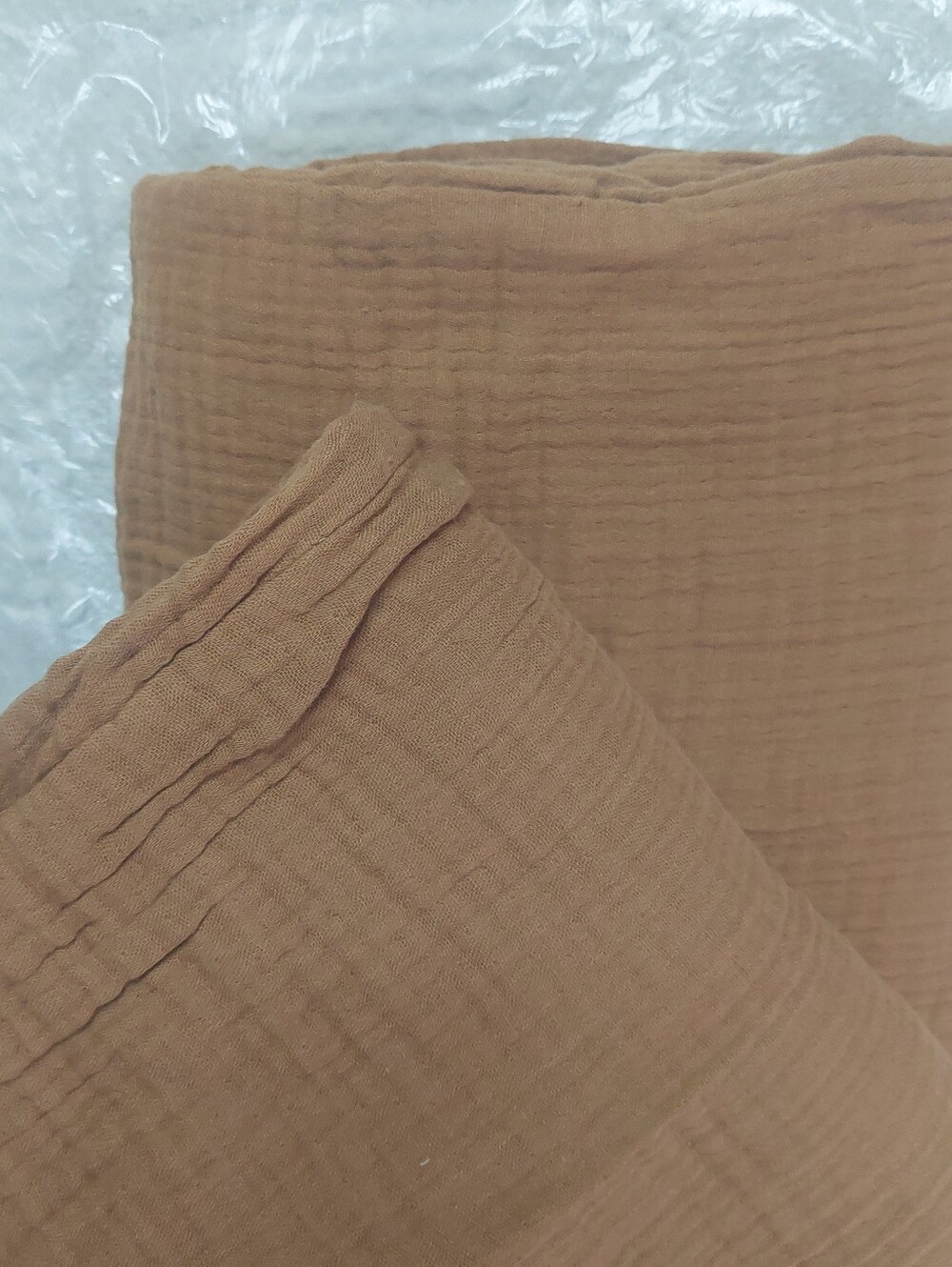 Quince Organic Cotton Set Of 2 Terracotta Airy Gauze Shams! King (W1) - Picture 5 of 10